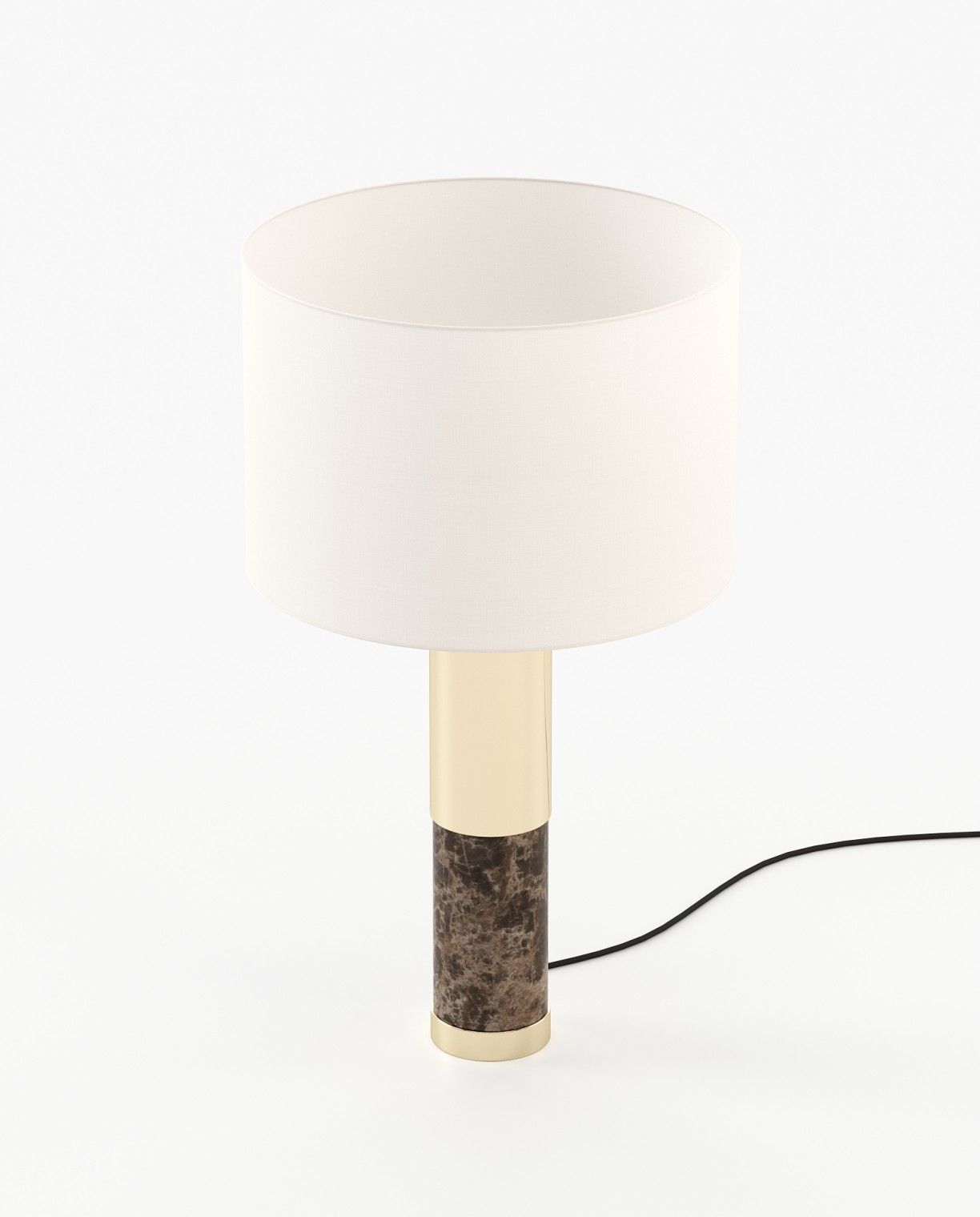 Laskasas SHARON Table & Desk Lamp Emperador Dark Polished Marble - Araco Interiors