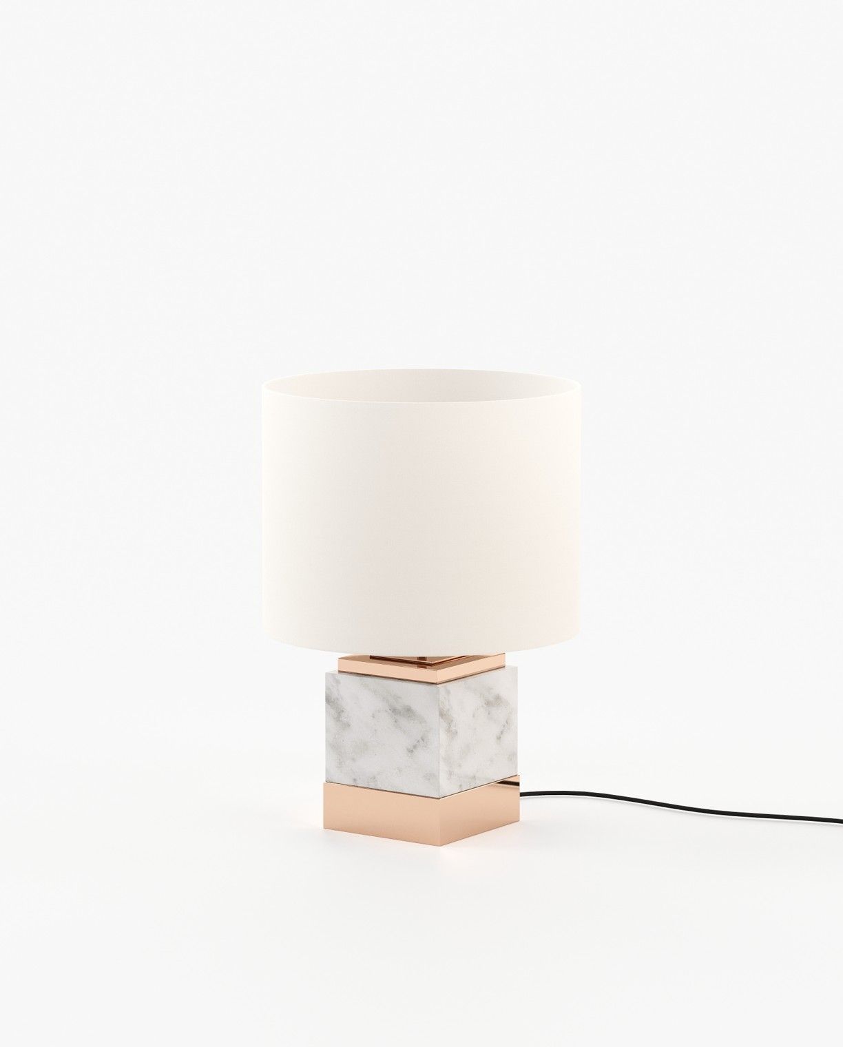 Laskasas SMITH Table & Desk Lamp Carrara Marble - Araco Interiors