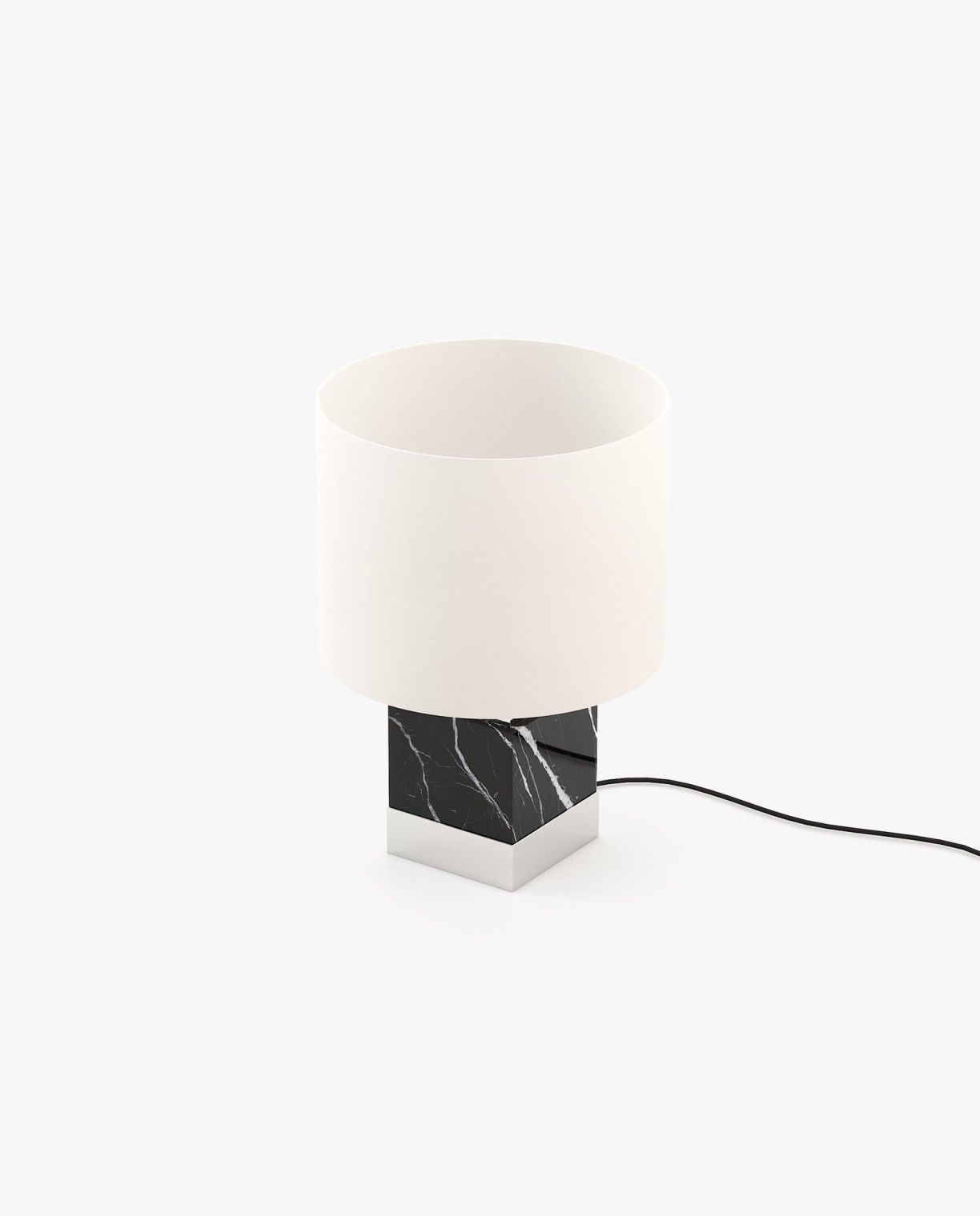 Laskasas SMITH Table & Desk Lamp Nero Marquina Polished Marble - Araco Interiors