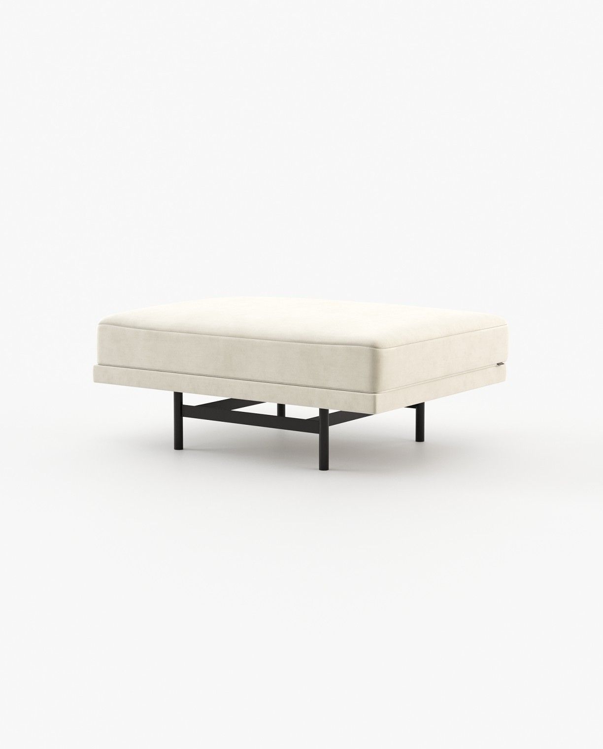Laskasas STEWART Footstool & Pouf Vienna Cream - Araco Interiors