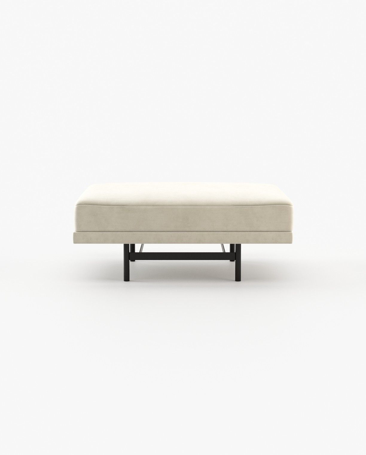 Laskasas STEWART Footstool & Pouf Vienna Cream - Araco Interiors