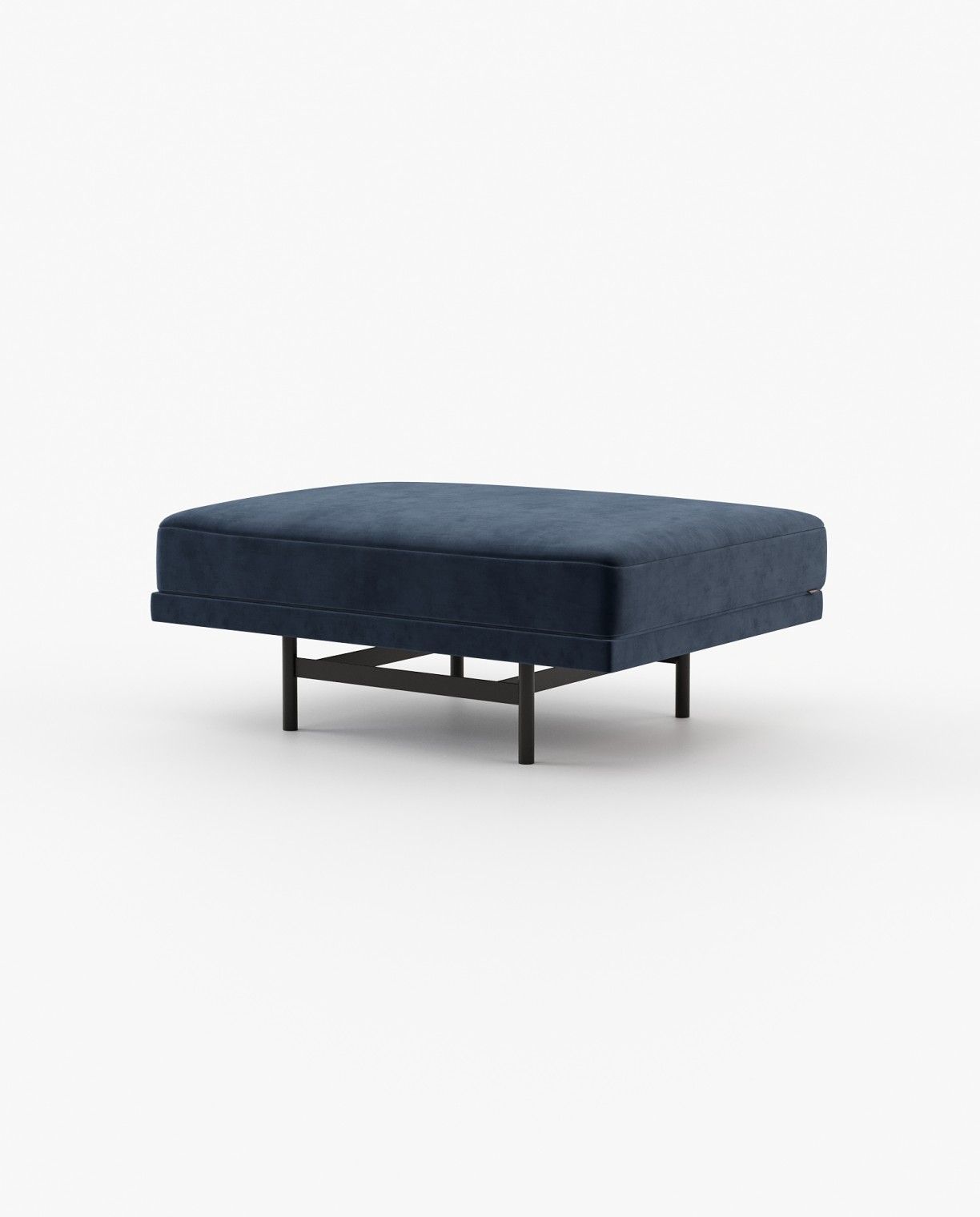 Laskasas STEWART Footstool & Pouf Vienna Deep Blue - Araco Interiors