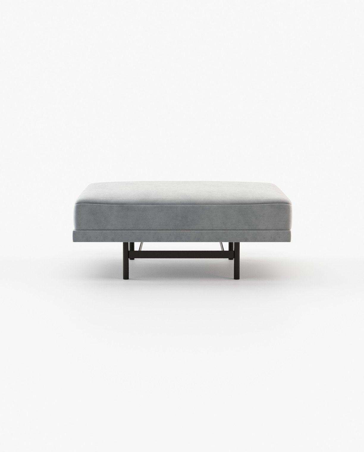 Laskasas STEWART Footstool & Pouf Vienna Light Grey - Araco Interiors