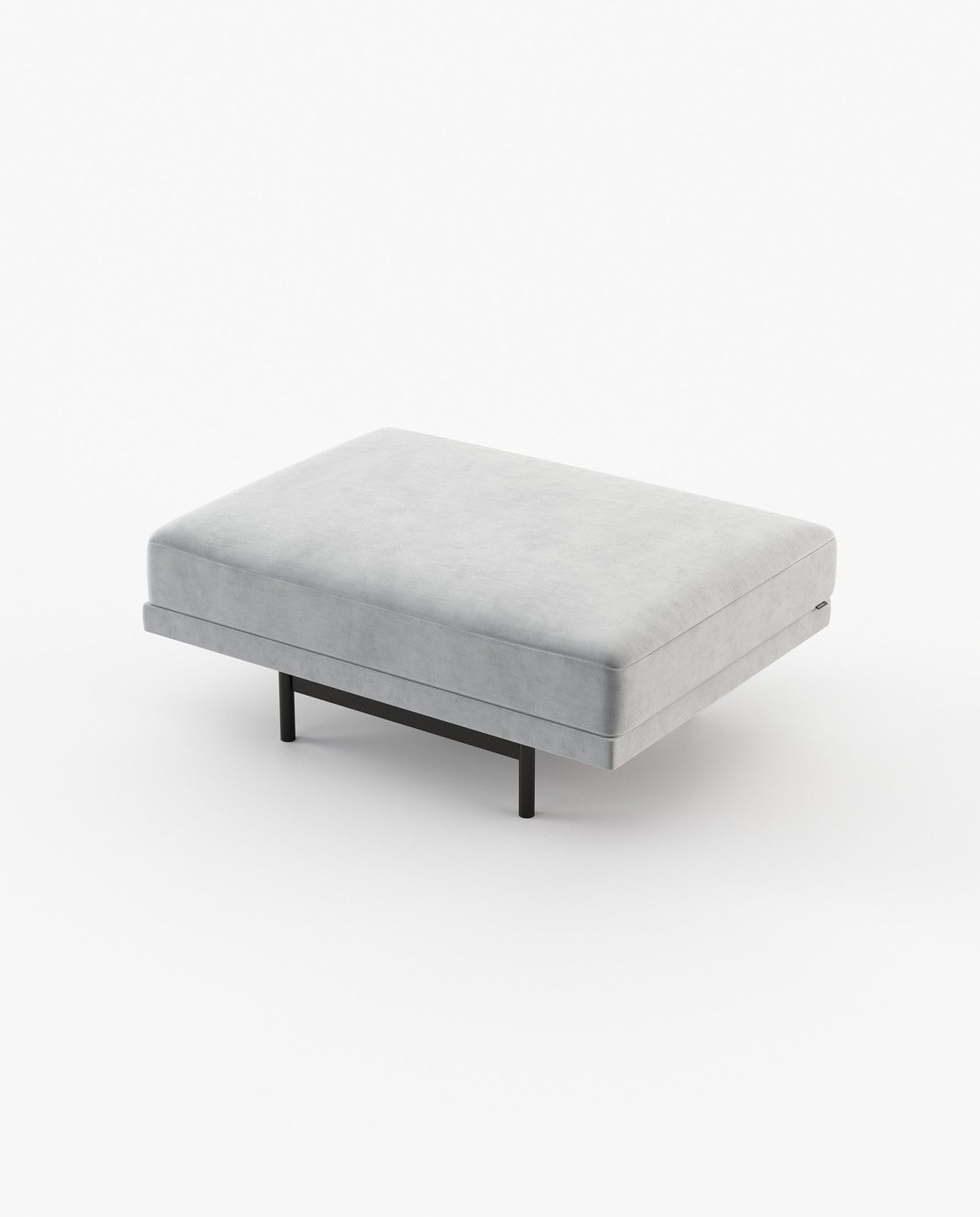 Laskasas STEWART Footstool & Pouf Vienna Light Grey - Araco Interiors