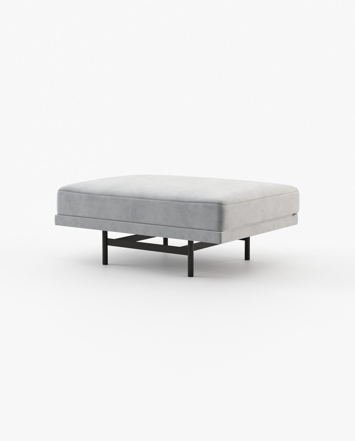 Laskasas STEWART Footstool & Pouf Vienna Light Grey - Araco Interiors