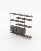 Laskasas TAYLOR Bookcase & Shelving Grey Eucalyptus Veneer Matte - Araco Interiors