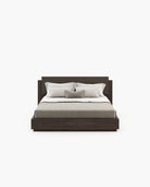 Laskasas TERI Bed & Headboard Smoked Eucalyptus Veneer Matte - Araco Interiors