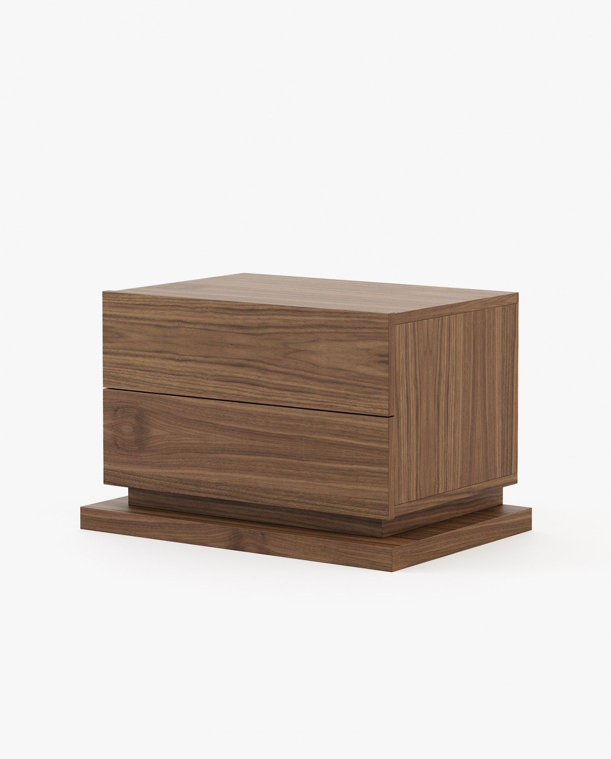 Laskasas USO Bedside Cabinet & Table Walnut Veneer Matte - Araco Interiors