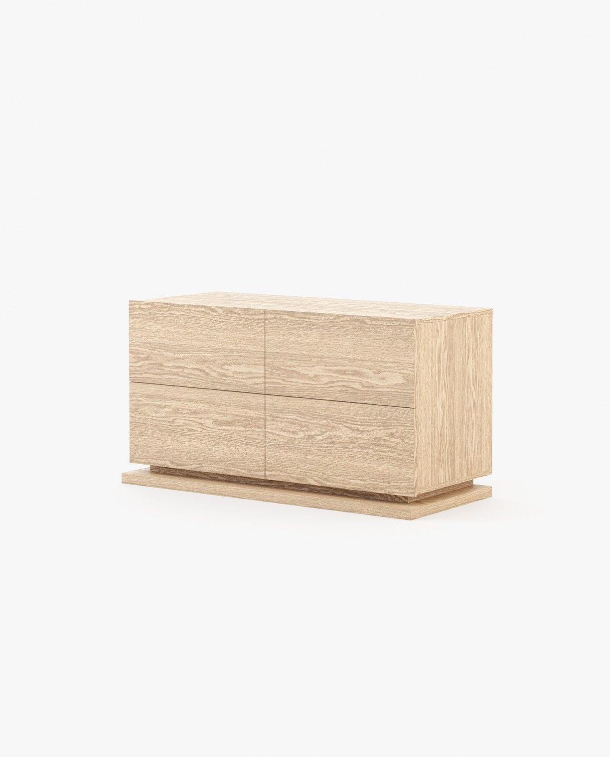 Laskasas USO Set of 4 Chest of Drawers Oak Veneer Matte - Araco Interiors