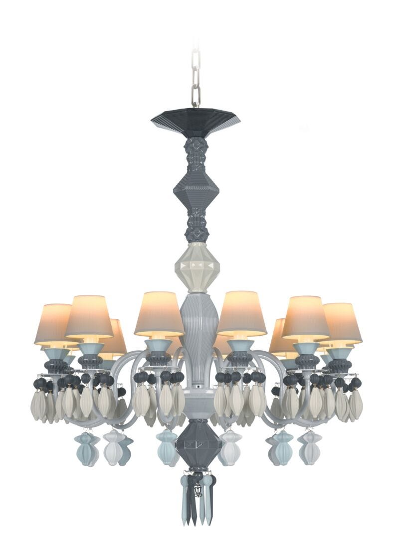 Lladro Belle De Nuit 12 Lights Chandelier Black - Araco Interiors