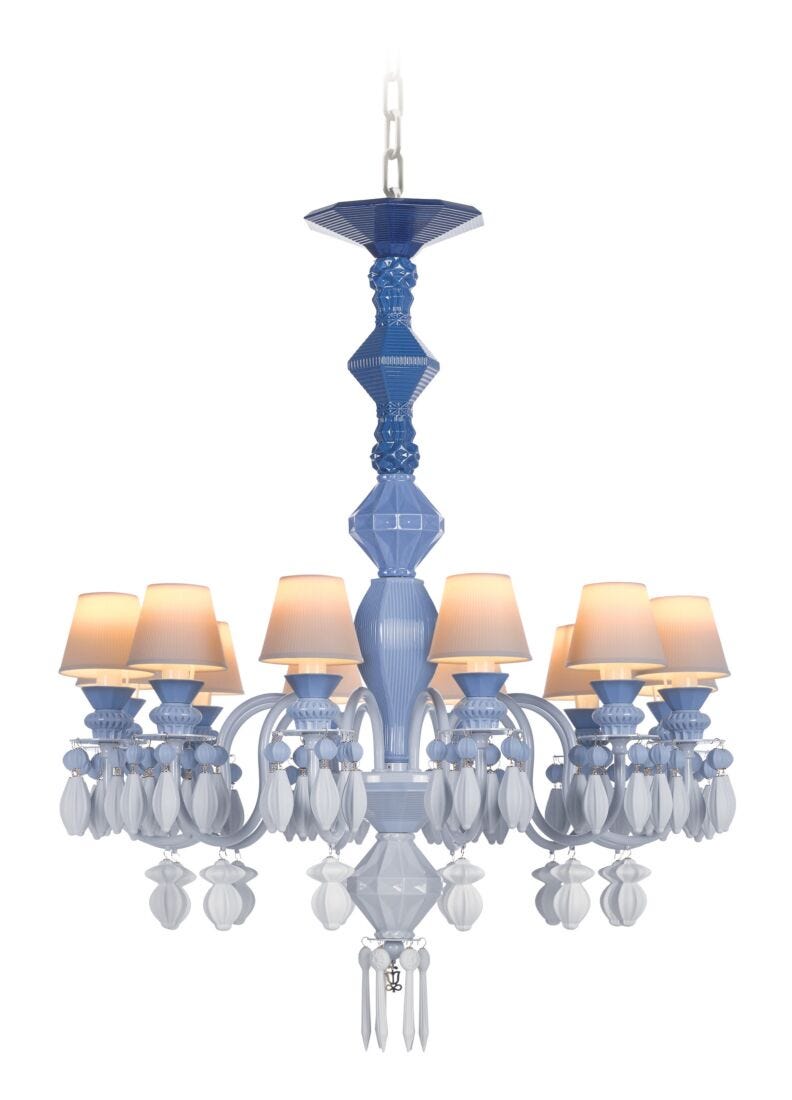 Lladro Belle De Nuit Chandelier 12 Lights - Blue (CE/UK/CCC) - Araco Interiors