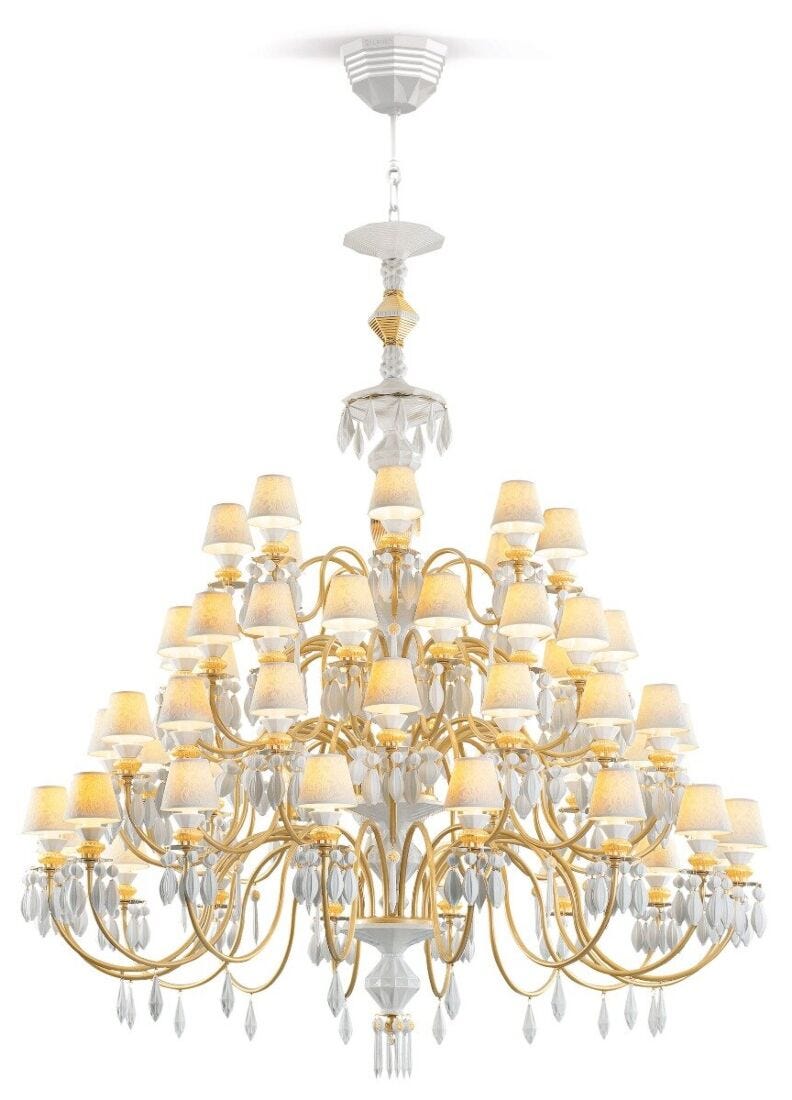 Lladro Belle De Nuit Chandelier 56 Lights - Gold (CE/UK) - Araco Interiors