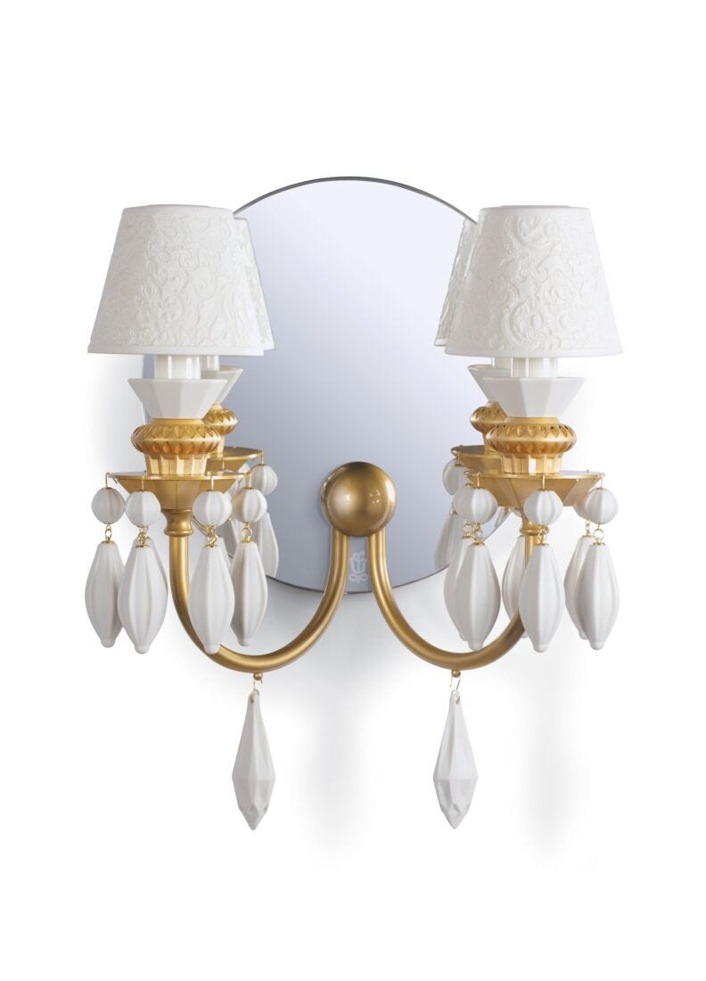Lladro Belle De Nuit - Wall Light 2 Lights - Gold (CE/UK/CCC) - Araco Interiors