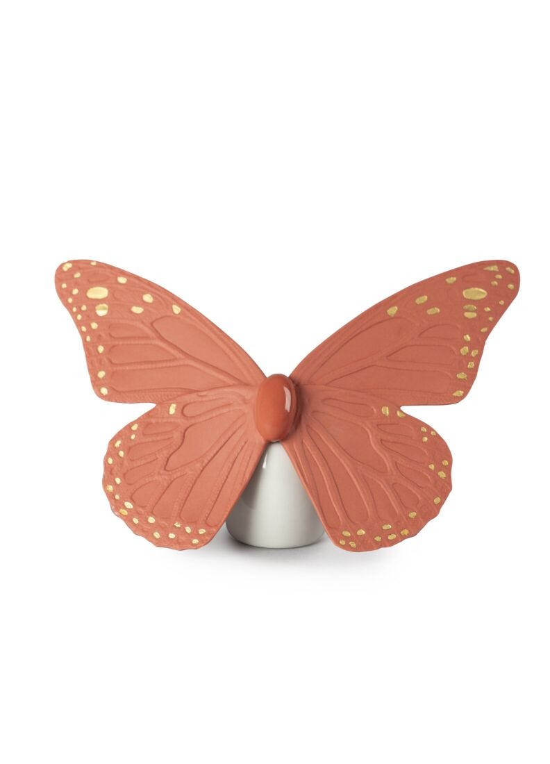 Lladro Butterfly Coral & Gold - Araco Interiors