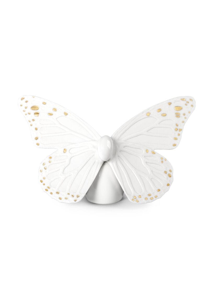 Lladro Butterfly White & Gold - Araco Interiors