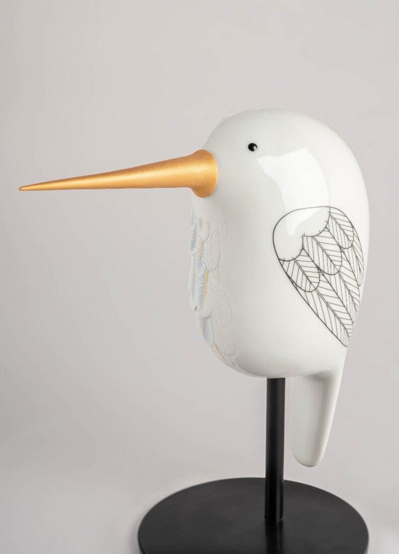 Lladro Face 2 Face Hummingbird White - Araco Interiors