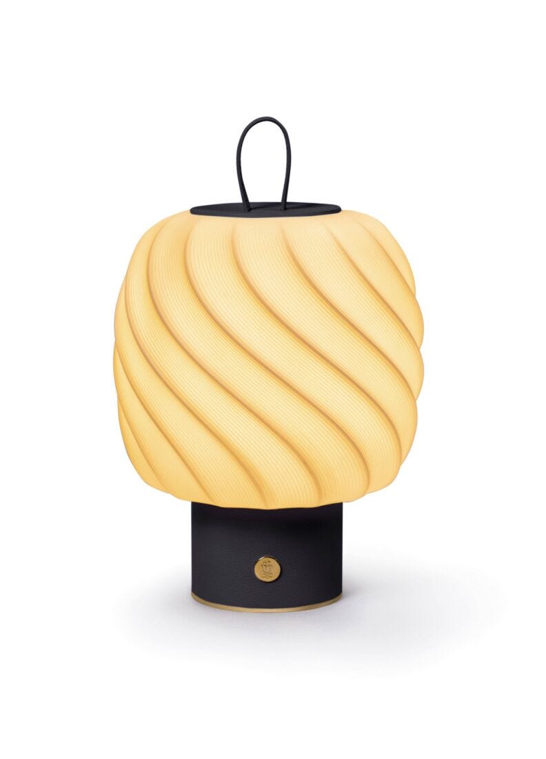 Lladro Ice Cream portable lamp (M) (leather) - Araco Interiors