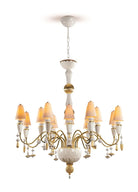 Lladro I&S - Chand.16l.(pM)(white - gold)(CE/UK/CCC - Araco Interiors