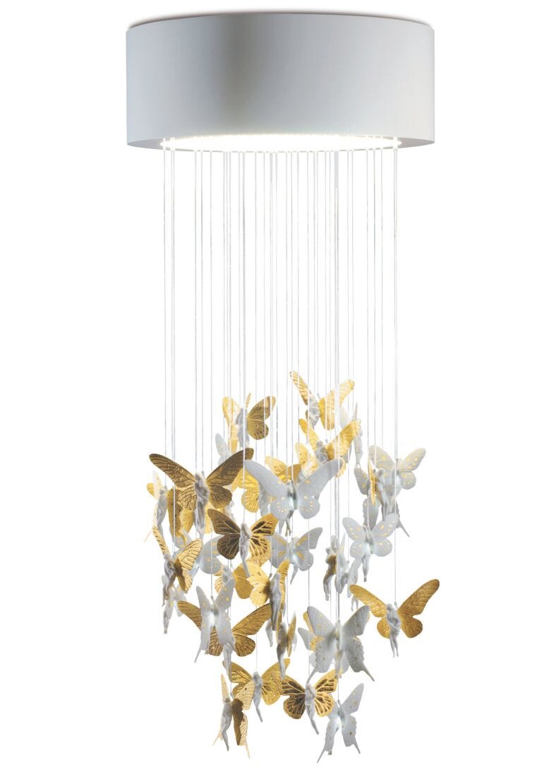Lladro Niagara Chandelier 0.60m gold (CE/UK) Golden - Araco Interiors