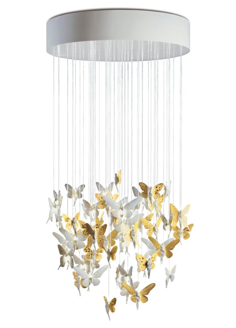 Lladro Niagara Chandelier 0.80m gold (CE/UK) Golden - Araco Interiors