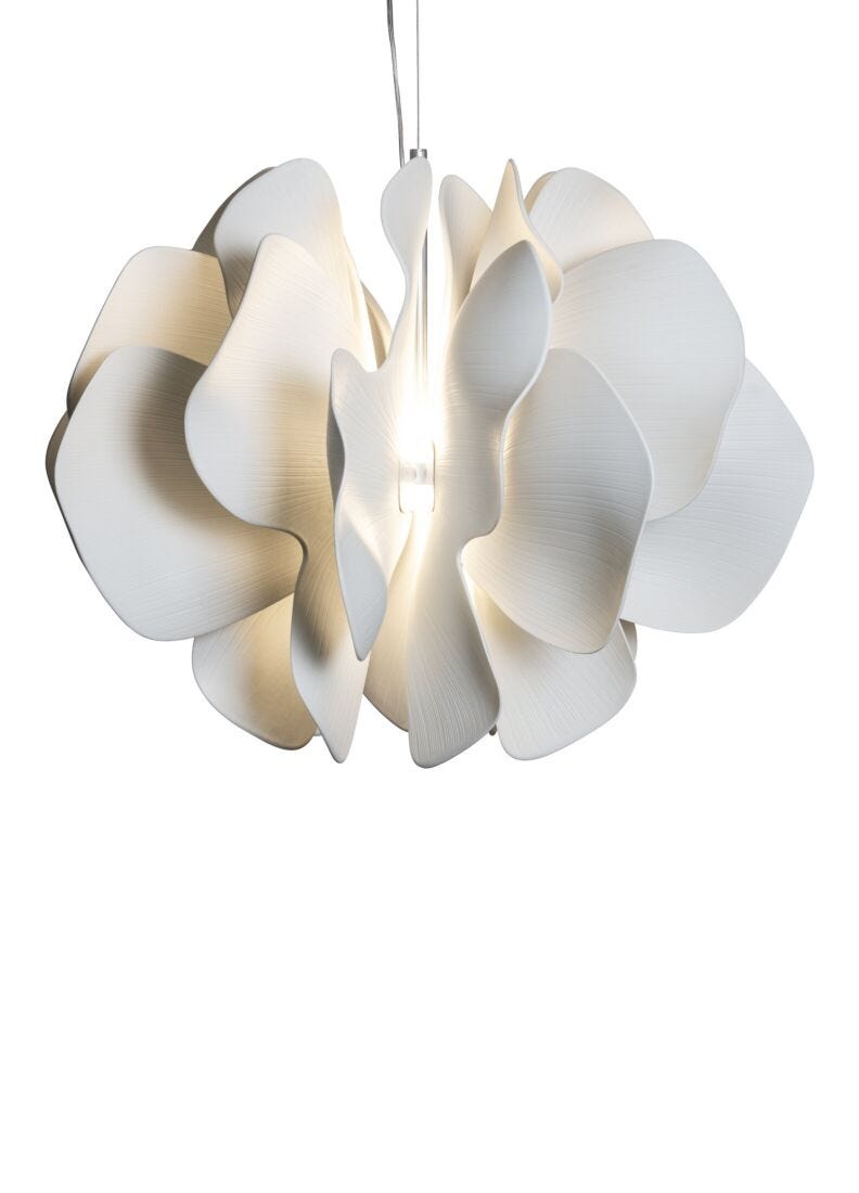 Lladro Nightbloom Ceiling Lamp 60cm (white)(CE/UK) - Araco Interiors