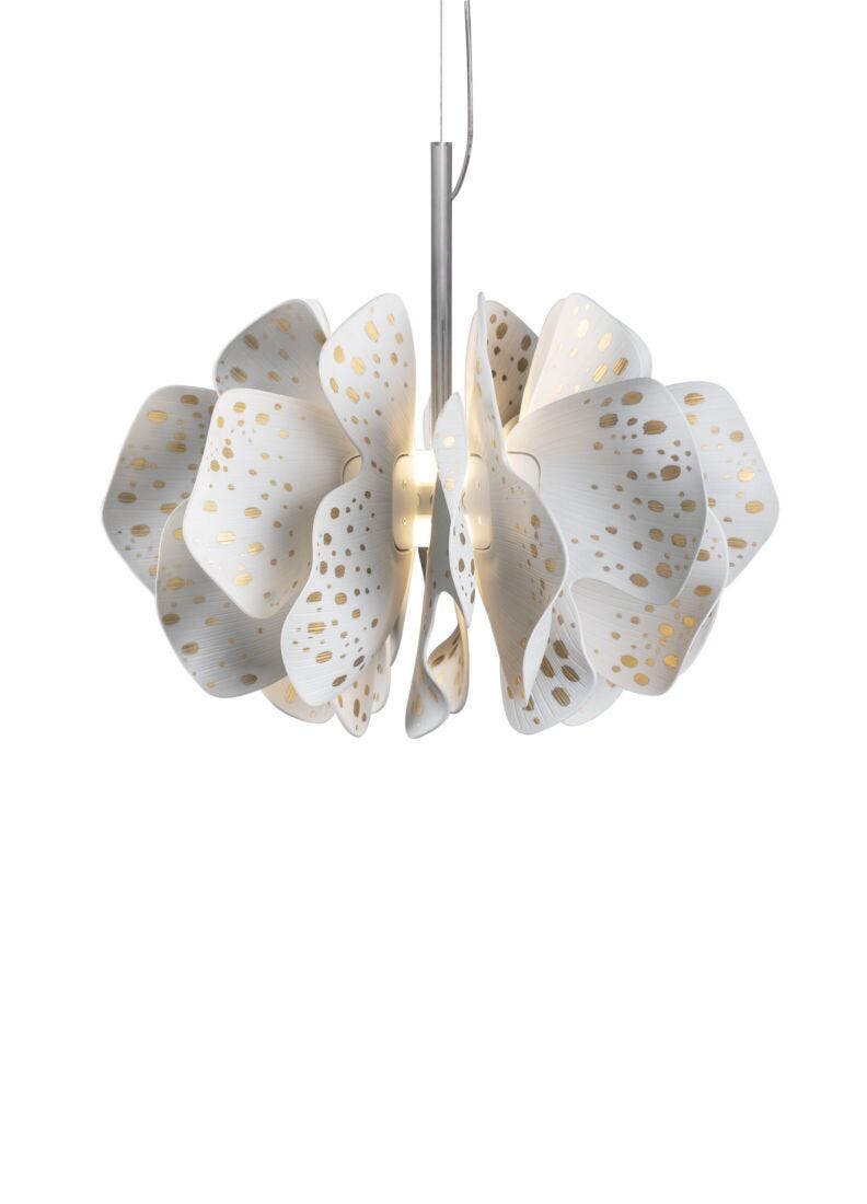 Lladro Nightbloom han.lamp 40cm(wh - gold)(CE/UK) - Araco Interiors