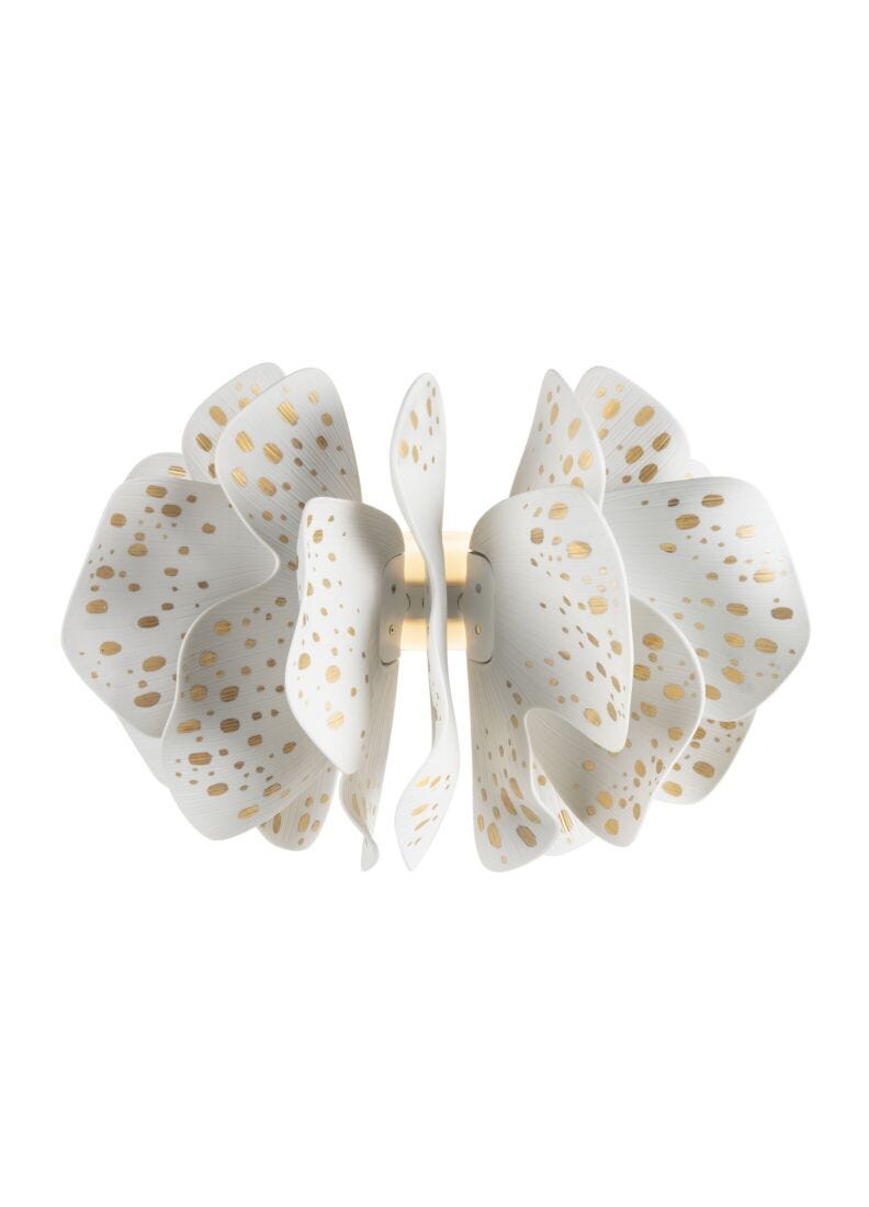 Lladro Nightbloom wall light(white - gold)(CE/UK) - Araco Interiors
