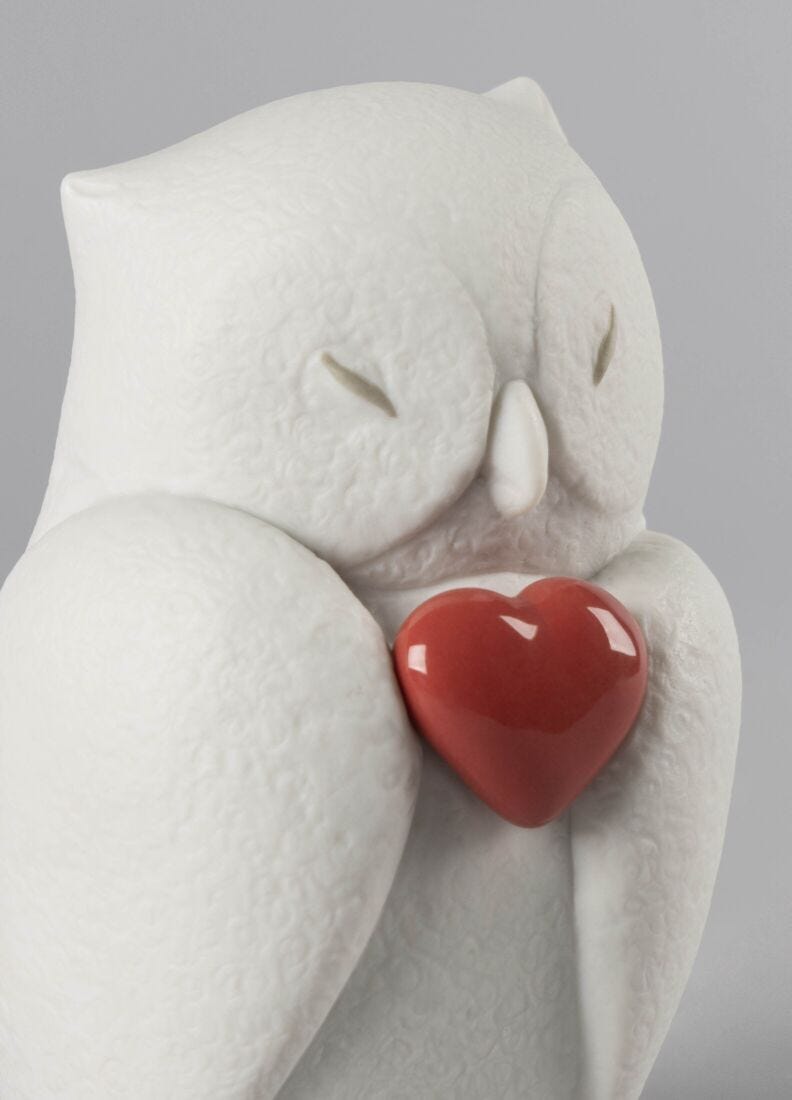 Lladro Reese Intuitive Owl Matte White - Araco Interiors
