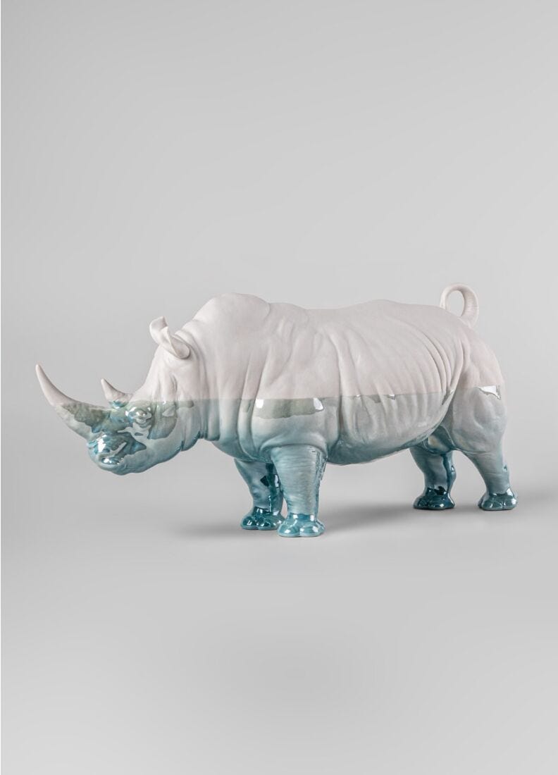 Lladro Rhino - Underwater White - Araco Interiors
