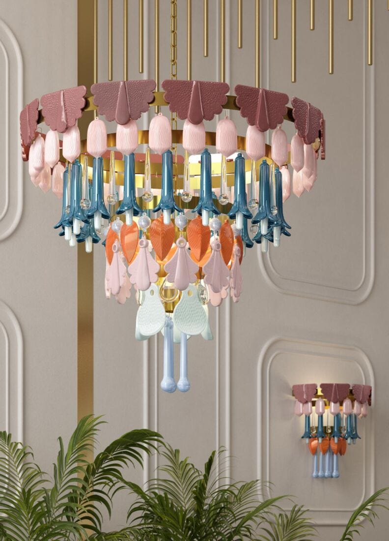 Lladro Seasons Chandelier 70 cm - Fall (CE/UK) - Araco Interiors
