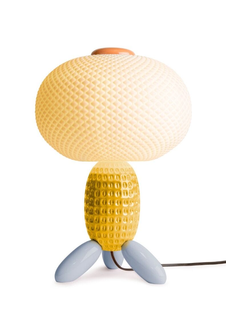 Lladro Soft Blown Table lamp (yellow) (UK) - Araco Interiors