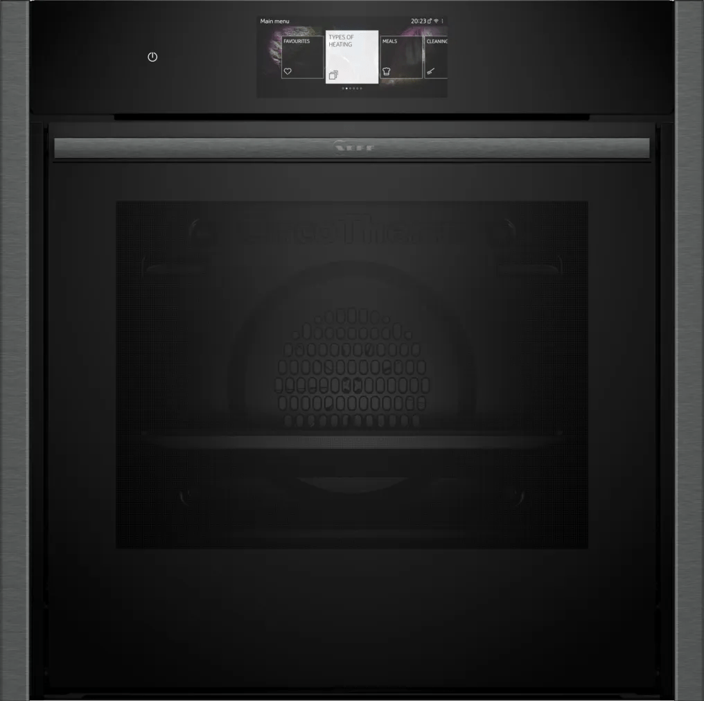 Neff B64CT73G0B N 90 Slide & Hide Pyrolytic Single Oven Graphite - Araco Interiors