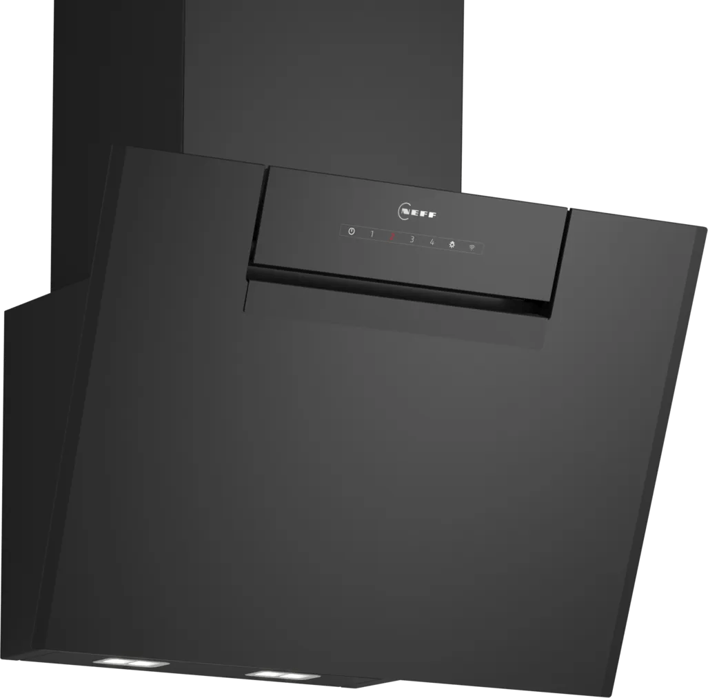 Neff D65IFN1S0B N 50 60cm Angled Glass Hood Black Glass - Araco Interiors