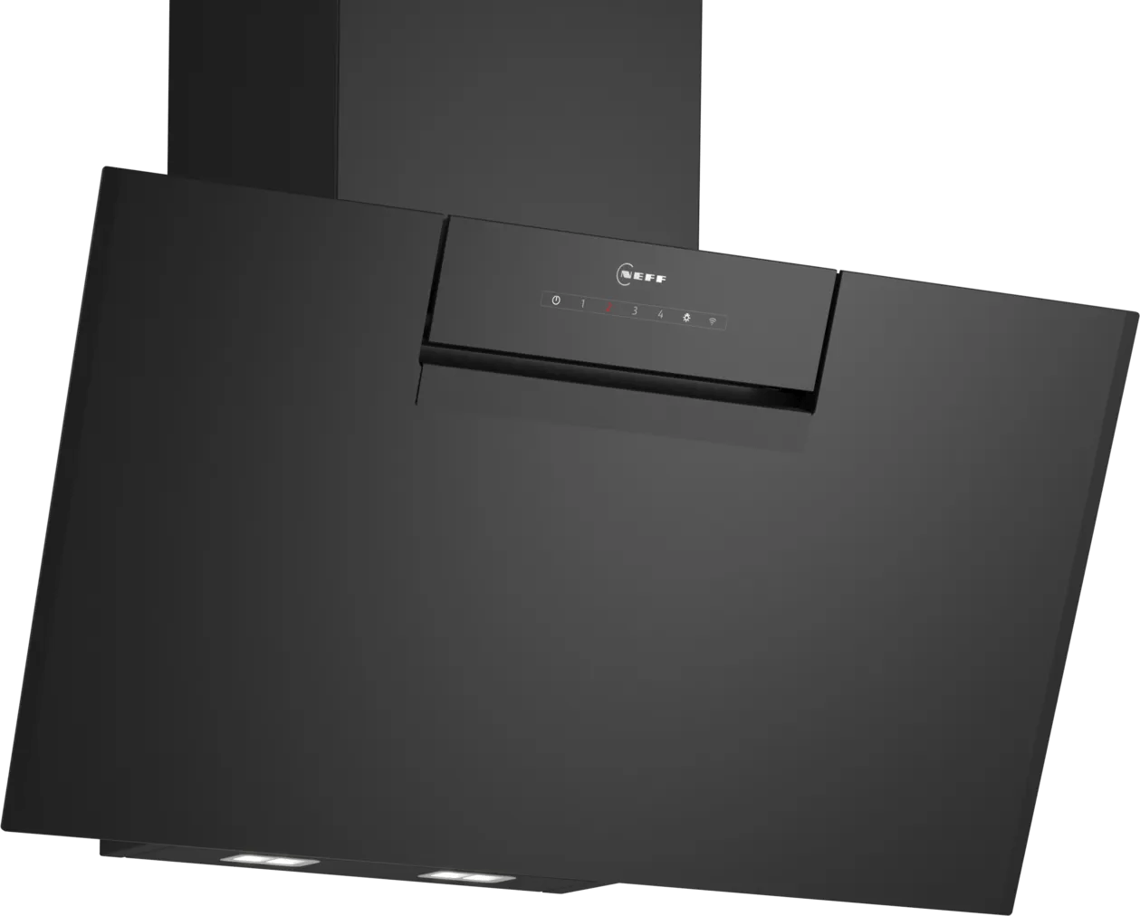 Neff D85IFN1S0B N 50 80cm Angled Glass Hood Black Glass - Araco Interiors