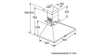 Neff D92PBC0N0B N 30 90cm Pyramid Hood Stainless Steel - Araco Interiors