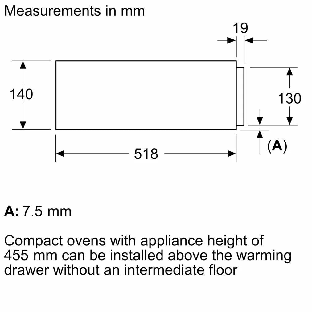 Neff N24ZA11G1 N 90 / 70 14cm Accessory Drawer Graphite - Araco Interiors