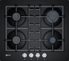 Neff T26CB49S0 N 50 60cm Gas Hob Black Glass - Araco Interiors