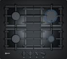 Neff T26CS49S0 N 70 60cm Gas Hob Black Glass - Araco Interiors