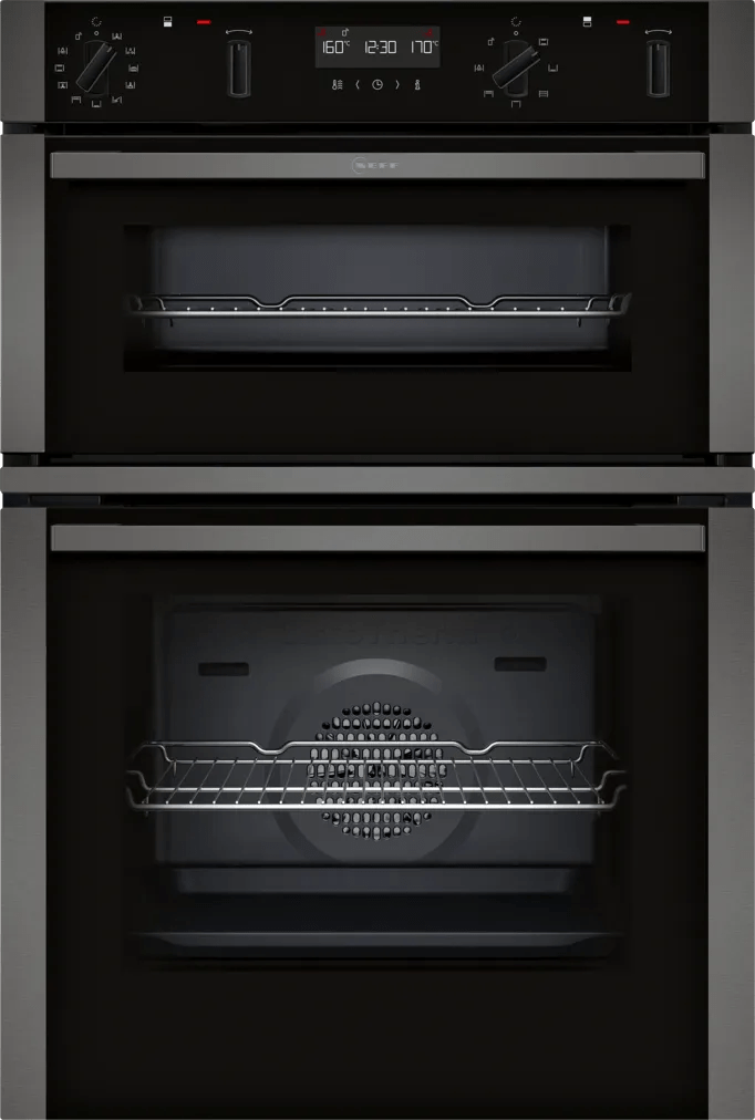 Neff U2ACM7HG0B N 50 Pyrolytic Double Oven Graphite - Araco Interiors