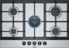 Siemens EC7A5RB90 iQ500 75cm Gas Hob Stainless steel - Araco Interiors