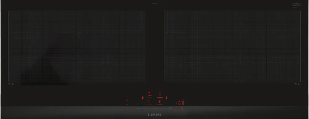 Siemens EX275HXC1E iQ700 90cm Flex Induction Hob Black Glass - Araco Interiors