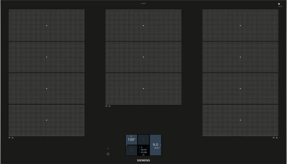 Siemens EX975KXW1E iQ700 90cm Flex Induction Hob Black Glass - Araco Interiors