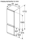 Siemens KI87VNSE0G iQ100 177x54 70/30 Fridge Freezer - Araco Interiors