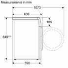 Siemens WG46G2Z1GB iQ500 9kg 1600rpm Freestanding Washing Machine White - Araco Interiors