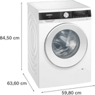 Siemens WG46G2Z2GB iQ500 9kg 1600rpm Freestanding Washing Machine White - Araco Interiors