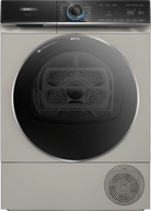 Siemens WQ46B2CXGB iQ700 Heat Pump 9kg Freestanding Tumble Dryer Silver inox - Araco Interiors