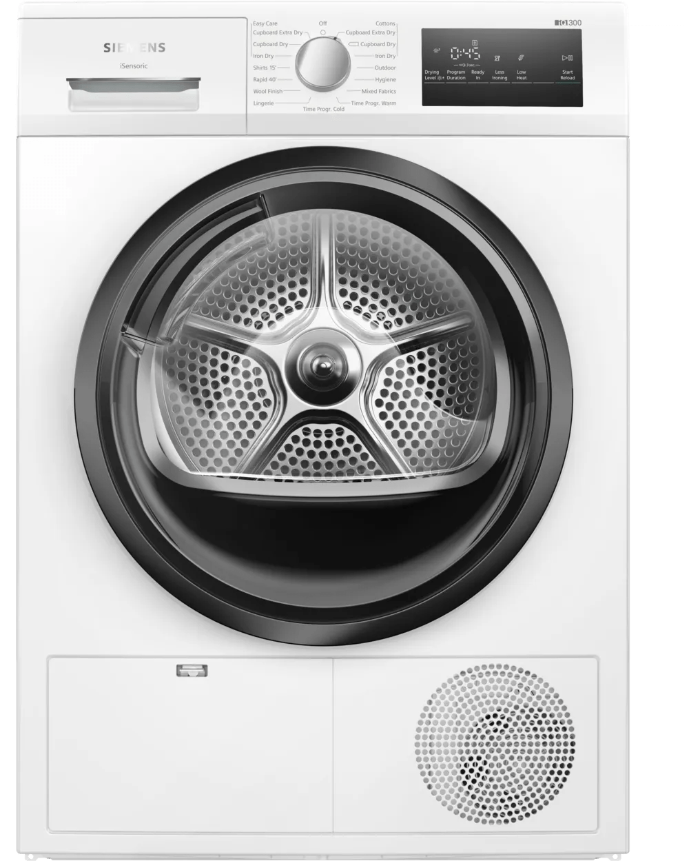 Siemens WT45N203GB iQ300 8kg Condenser Freestanding Tumble Dryer White - Araco Interiors