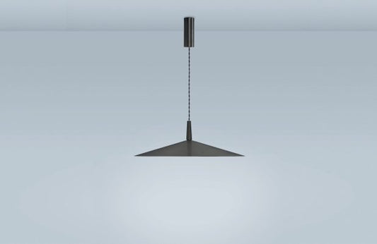 CTO Lighting Tinto - Medium - Flex - DALI-B Pendant Light bronze shade and black silk braided flex-0