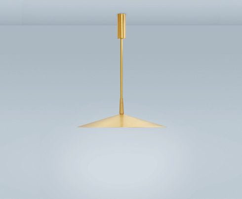 CTO Lighting Tinto - Medium - Rod - DALI-B Pendant Light satin brass and satin brass details-0